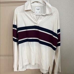 Abercrombie & Fitch Oversized Rugby Polo Long Sleeve